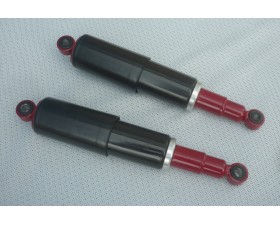 ZADNÍ TLUMIČE -- PLAST KRYTY (PŮVODNÍ BŘEZNICE ČR) - PÁR (TYP SIDECAR, JAWA, ČZ, SOCIALISTICKÉ VOZÍKY)